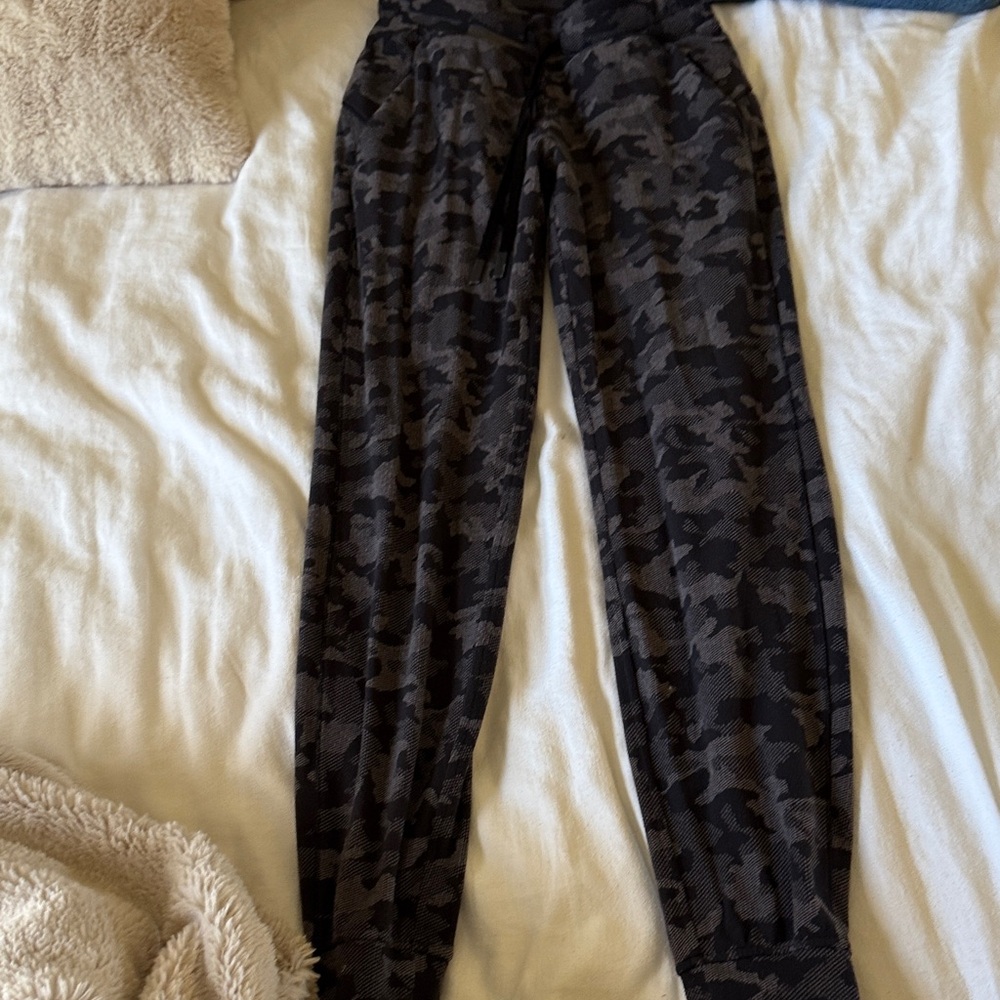 lululemon athletica Black Camo Track Pants